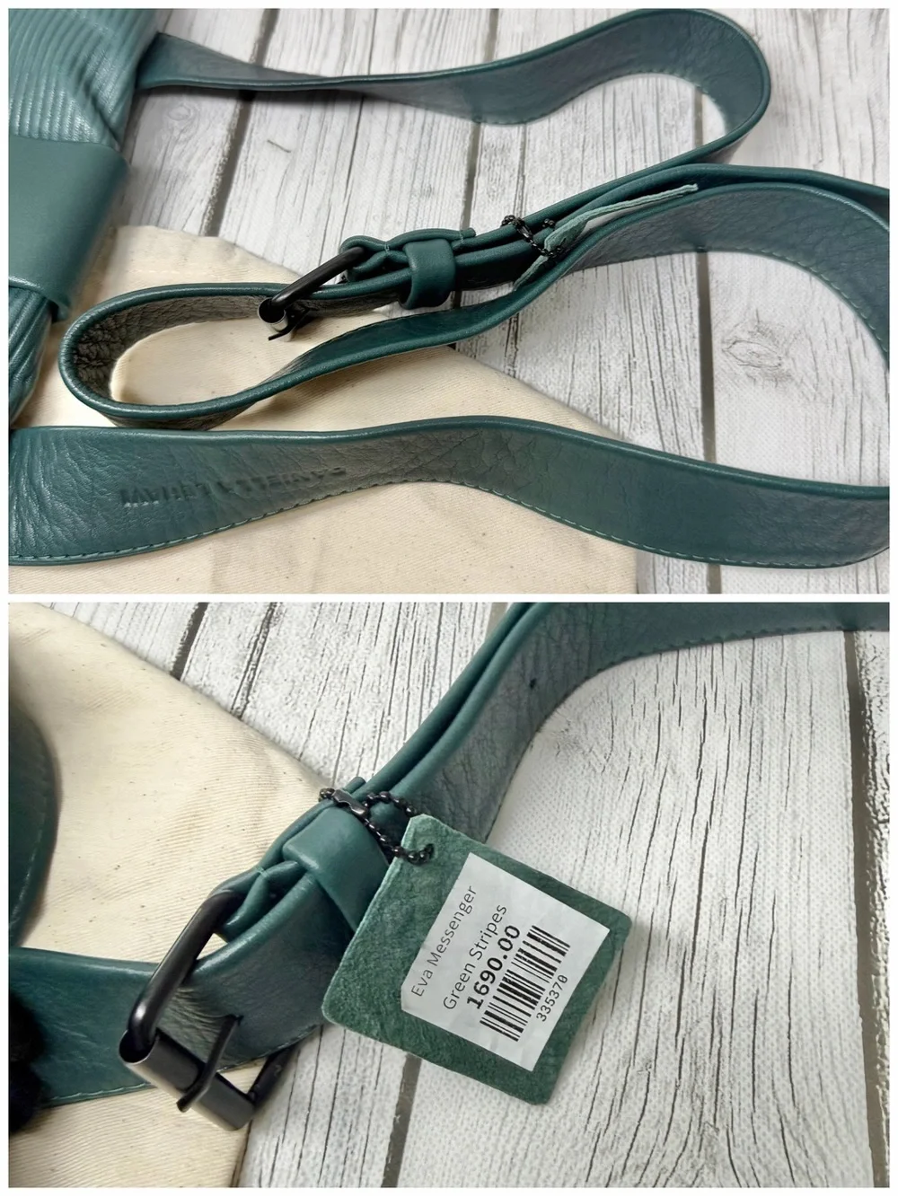 PRE LOVED Daniella Lehavi Teal Leather Shoulder Bag Eva Messenger